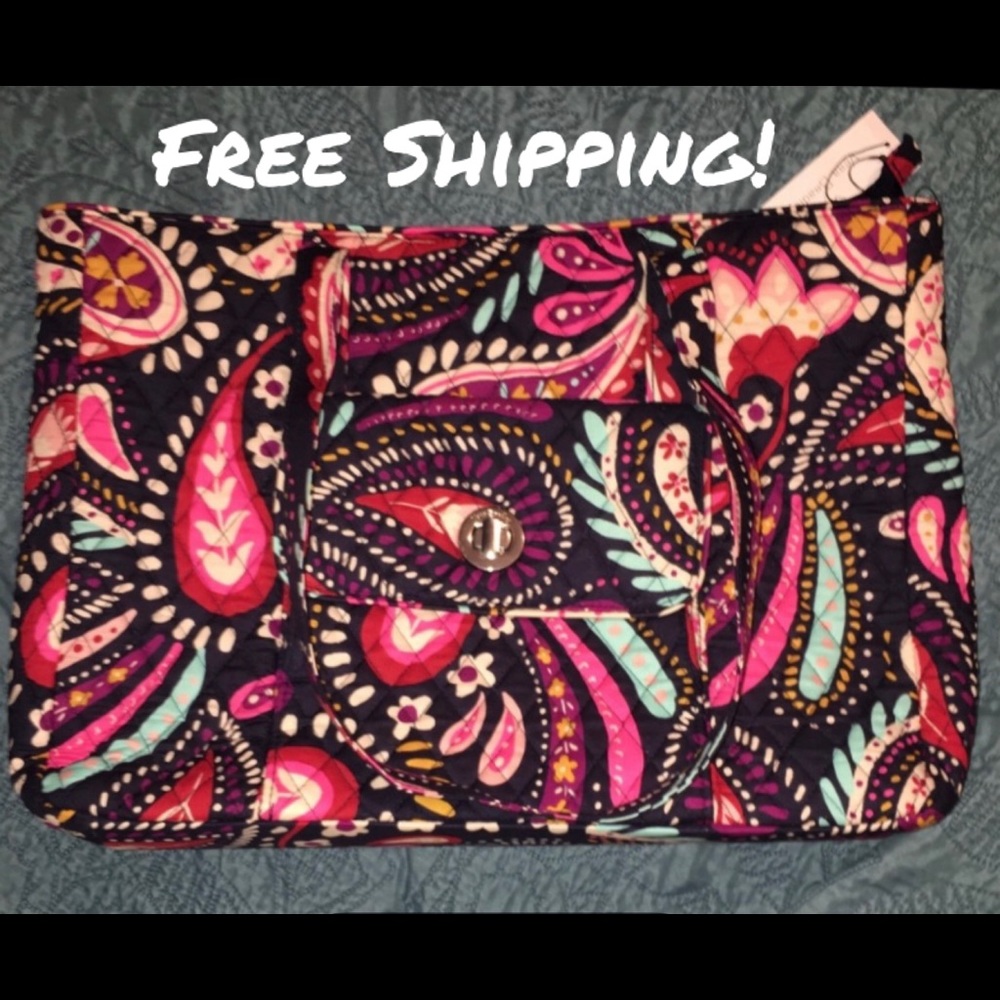 VeraBradley Turnlock Tote- PaintedPaisley